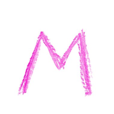 Tek elle çizilmiş mektup izole