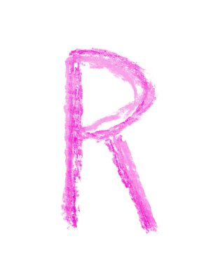 Tek elle çizilmiş mektup izole