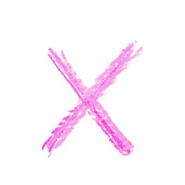 Tek elle çizilmiş mektup izole