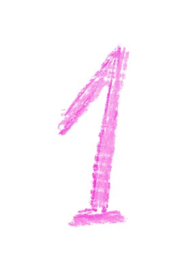 İzole el çizilmiş sayı simgesi