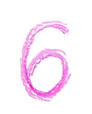 İzole el çizilmiş sayı simgesi