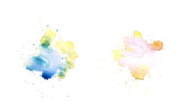 Sulu boya damla leke izole