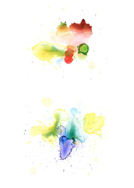 Akvarell droppe fläcken isolerade akvarell droppe fläcken isolerade — Stockfoto