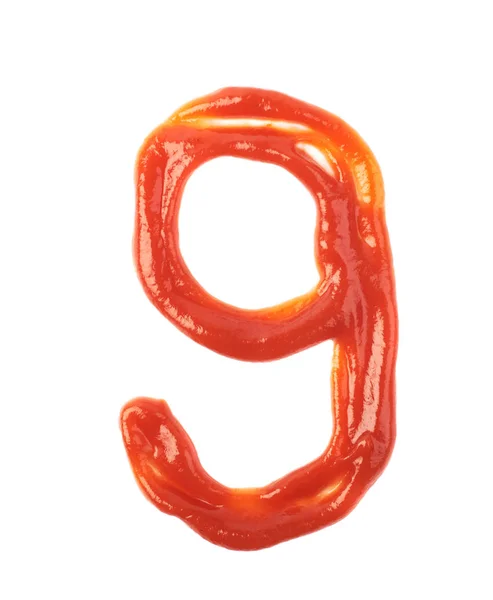 Единичное число из изолированного соуса — стоковое фото
