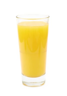 bardak portakal suyu izole
