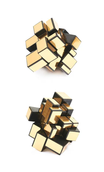 Variation of a puzzle cube isolated — Stock Photo, Image