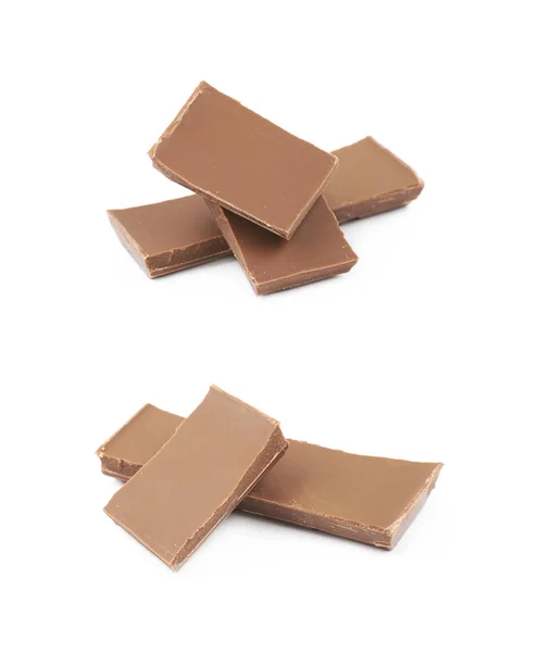 Hromadu mléčná čokoláda, samostatný — Stock fotografie