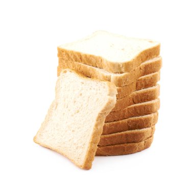 Dilimlenmiş beyaz ekmek izole