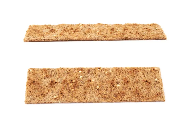Krokante cracker dunne rogge geïsoleerd — Stockfoto