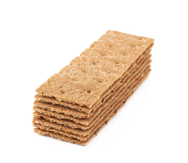 Thin rye crispy cracker isolated — Stock Photo, Image