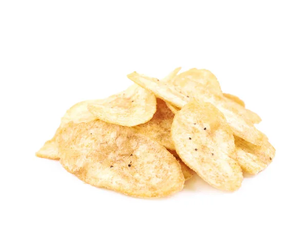 Haufen gewürzter Bananenchips isoliert — Stockfoto