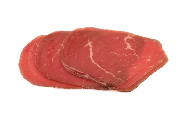 Gesneden ham geïsoleerd — Stockfoto