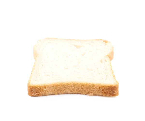 Krojonego chleba białego na białym tle — Zdjęcie stockowe