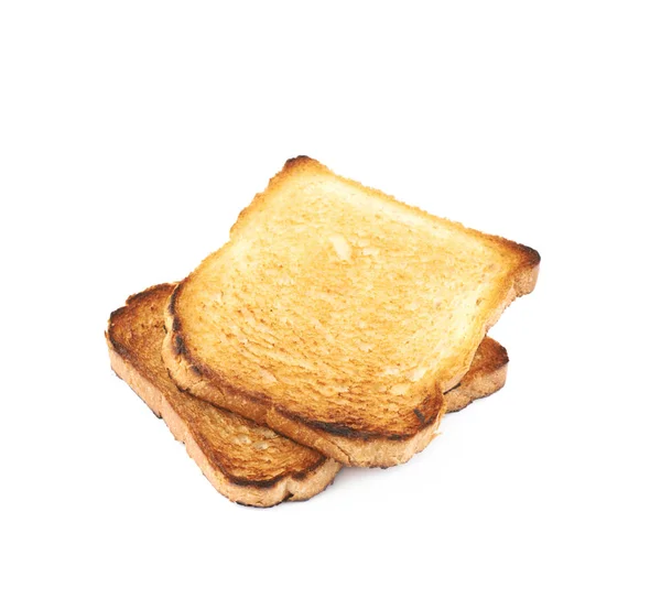 Φρυγανισμένο ψωμί λευκό απομονωμένες — Φωτογραφία Αρχείου
