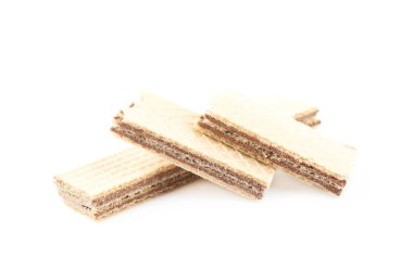 Çikolatalı gofret kompozisyon izole