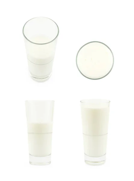 Високий стакан молока ізольований — стокове фото