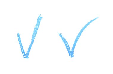 Çizilmiş Evet onay işareti işaret