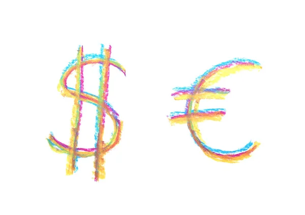 Hand drawn currency symbol isolated — Stock Photo, Image