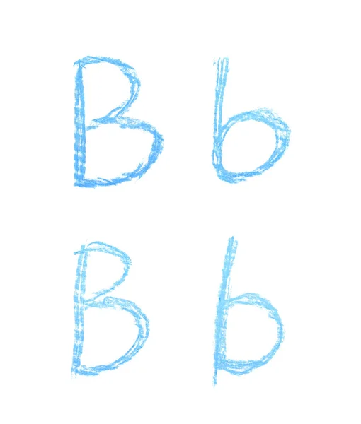Set di lettere disegnate a mano isolato — Foto Stock