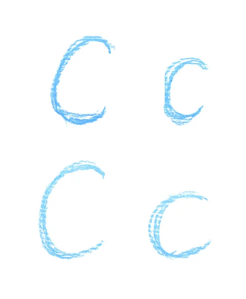 Conjunto de letras desenhadas à mão isolado — Fotografia de Stock