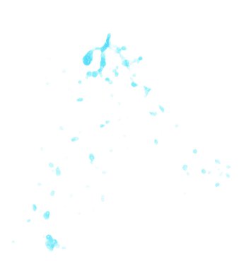 Sıvı sıçrama izole hareket halinde düşer