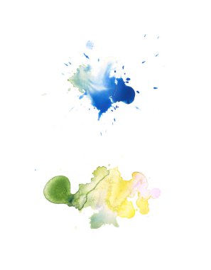 Sulu boya damla leke izole