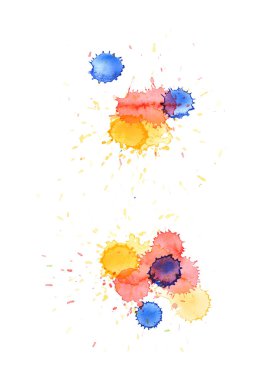 Sulu boya damla leke izole