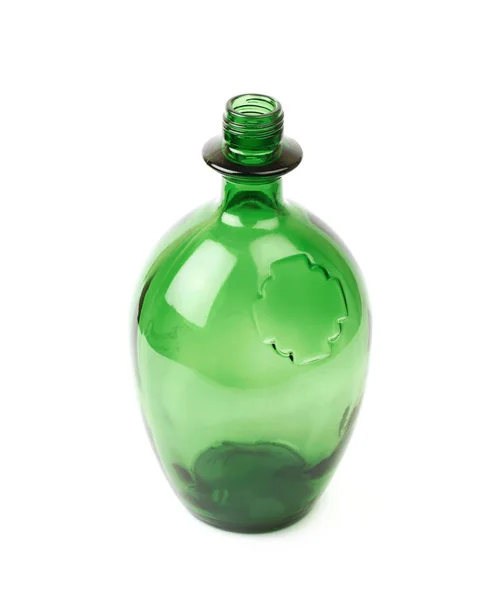 Bottiglia di vetro colorato isolato — Foto Stock