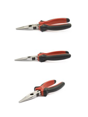 Siyah ve kırmızı pense aracı izole