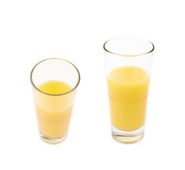 bardak portakal suyu izole