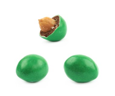 İzole sırlı çikolatalı fındık candy