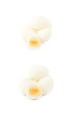 İzole kompozisyon bıldırcın yumurtası