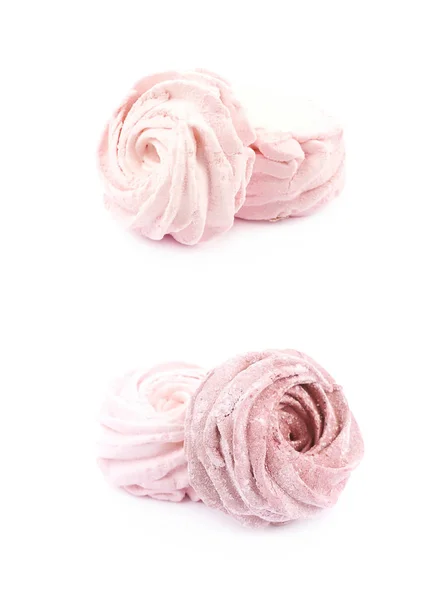 Marshmallow zephyr confectie geïsoleerd — Stockfoto
