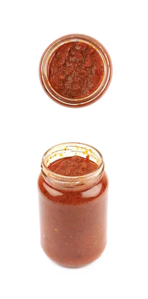 Tarro de salsa de tomate marinara aislado — Foto de Stock