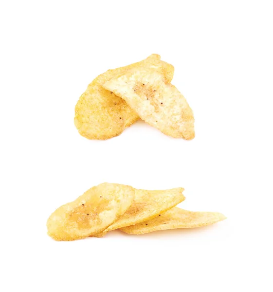 Pile of spiced banana chips isolated — Stock Photo, Image