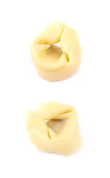 Single ravioli pasta isolated — Stock Photo, Image