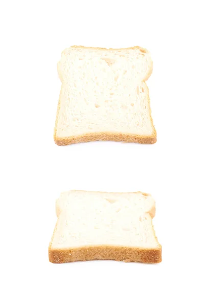 Skivat vitt bröd isolerade — Stockfoto