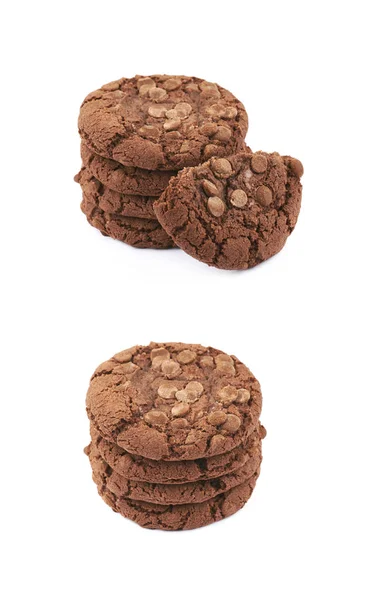 Chocolate chip cookie isolerade — Stockfoto