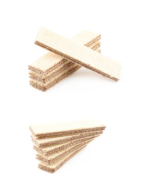 Çikolatalı gofret kompozisyon izole