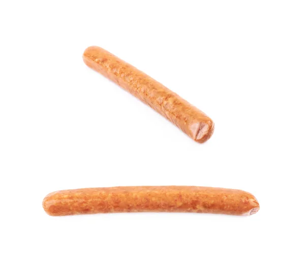 Hot dog kiełbasy na białym tle — Zdjęcie stockowe