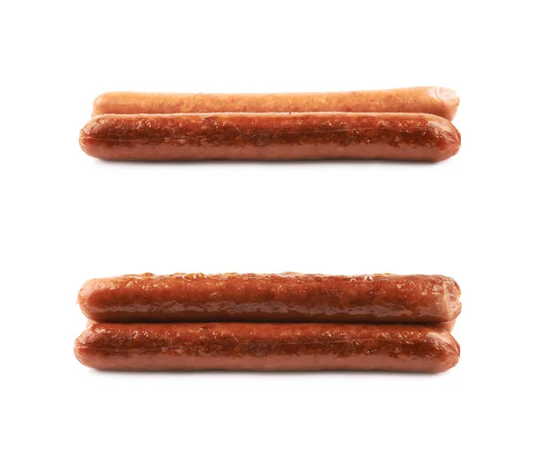 Saucisse de hot-dog cuite isolée — Photo