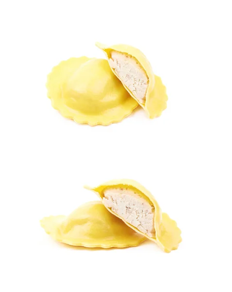 Cheese ravioli composition isolated — Stock Photo, Image