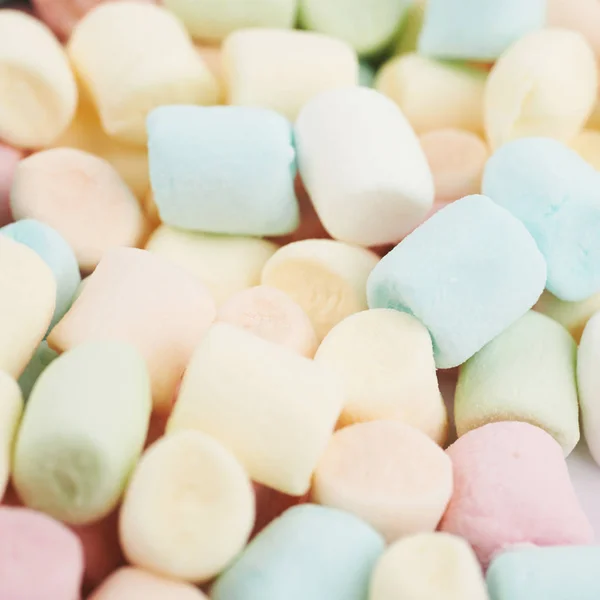 Superfície revestida com mini marshmallows — Fotografia de Stock