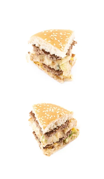 Generische Burger-Zusammensetzung isoliert — Stockfoto