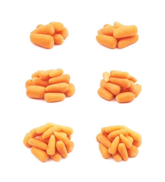 Baby carrots isolated — Stock Photo, Image