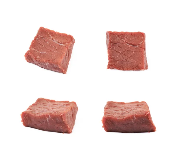 Fragment of a raw beef meat isolated — Stock Photo, Image