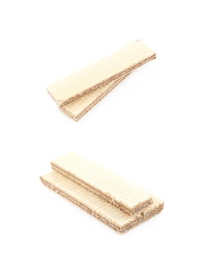 Çikolatalı gofret kompozisyon izole