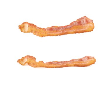 Kızarmış domuz pastırması kompozisyon izole