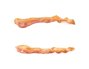 Kızarmış domuz pastırması kompozisyon izole