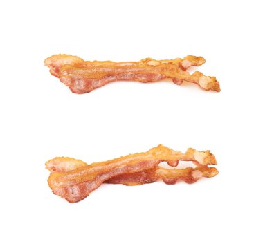 Kızarmış domuz pastırması kompozisyon izole